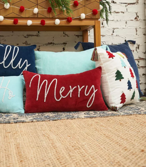 MERRY RUBY VELVET PILLOW