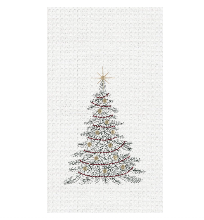 TRADITIONAL CHRISTMAS TREE TOWEL