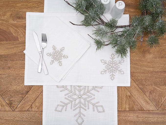 CHAMPAGNE SNOWFLAKE NAPKIN