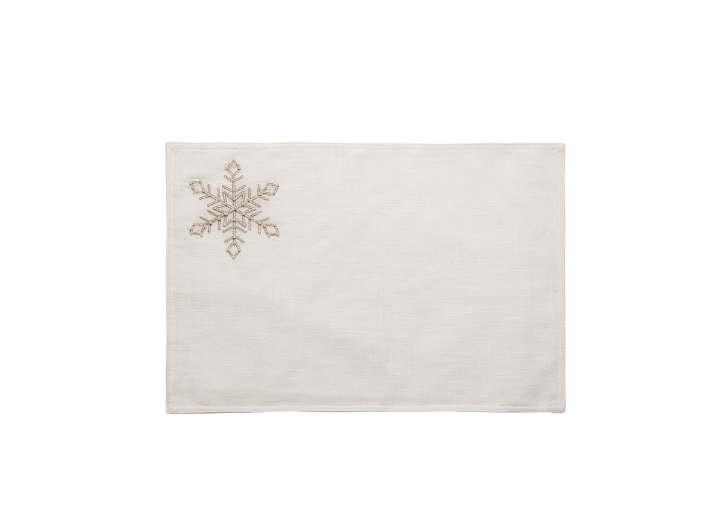 CHAMPAGNE SNOWFLAKE PLACEMAT