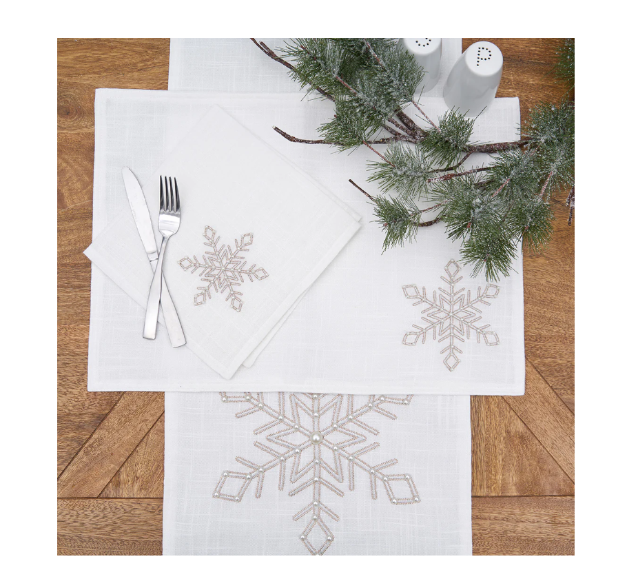 CHAMPAGNE SNOWFLAKE PLACEMAT