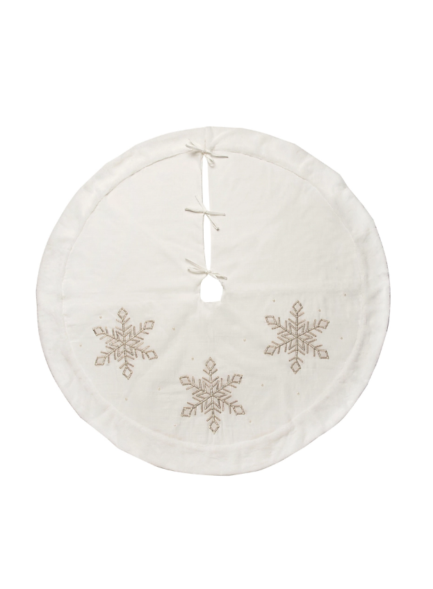 CHAMPAGNE SNOWFLAKE TREESKIRT