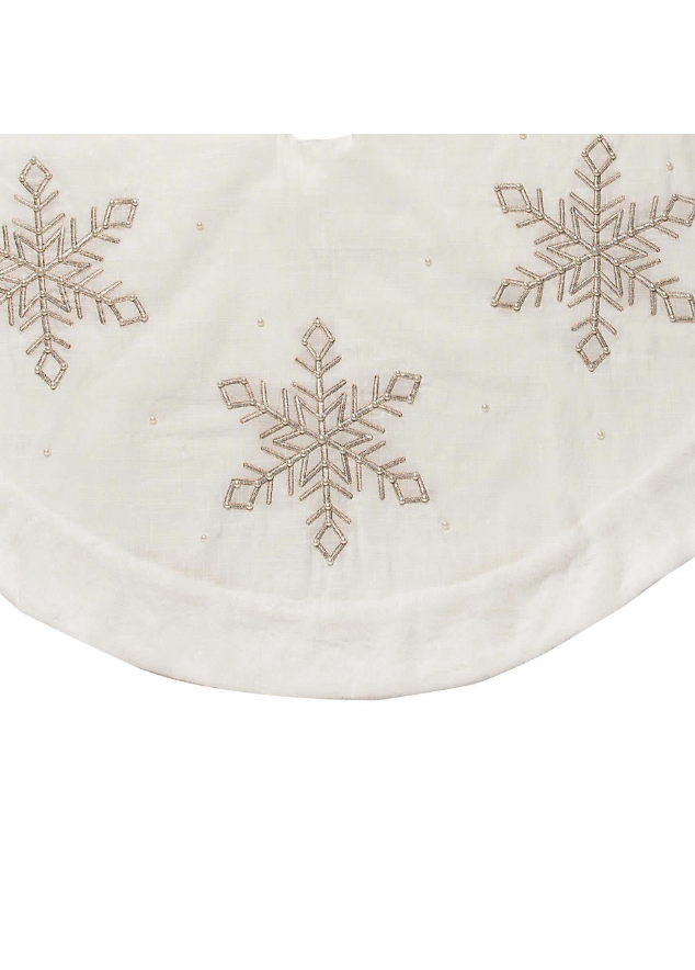 CHAMPAGNE SNOWFLAKE TREESKIRT