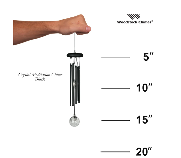 WOODSTOCK CRYSTAL MEDITATION CHIME- BLACK