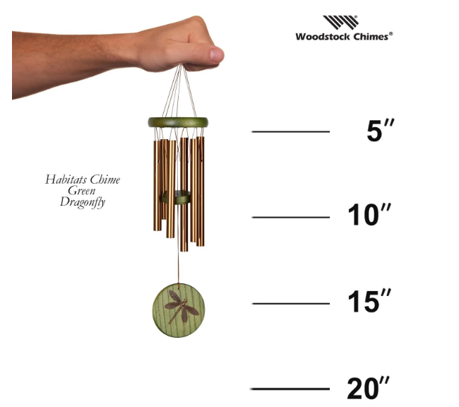 WOODSTOCK HABITATS CHIME-GREEN DRAGONFLY