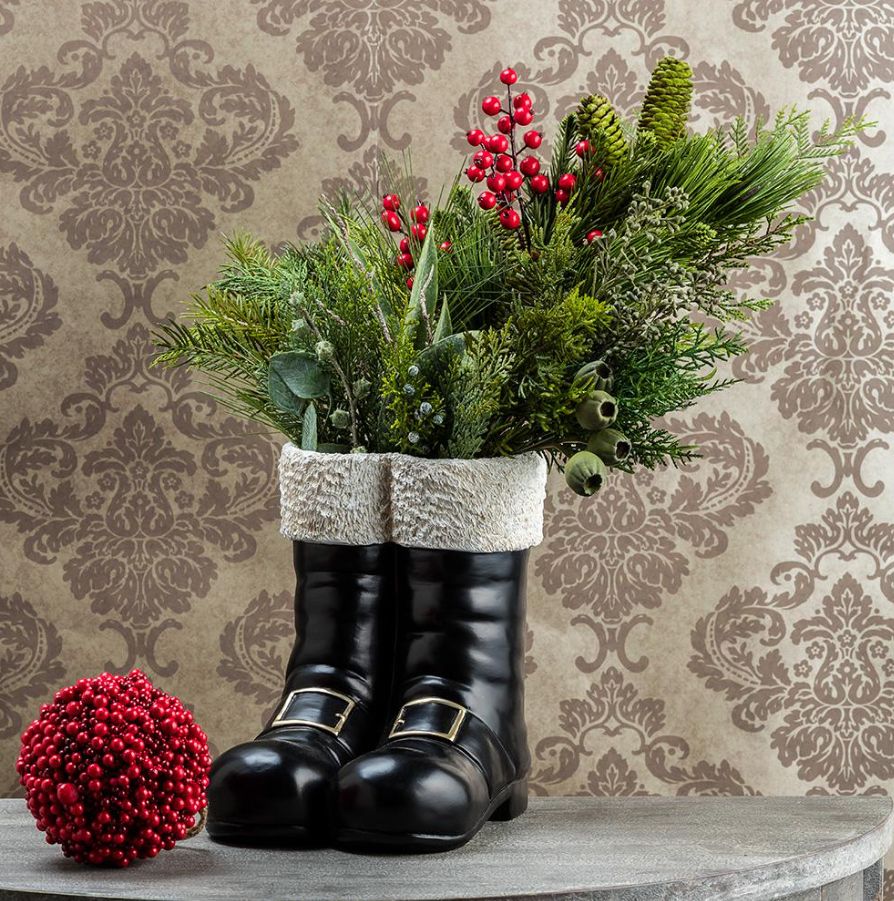 10.25" SANTA'S BOOTS CONTAINER