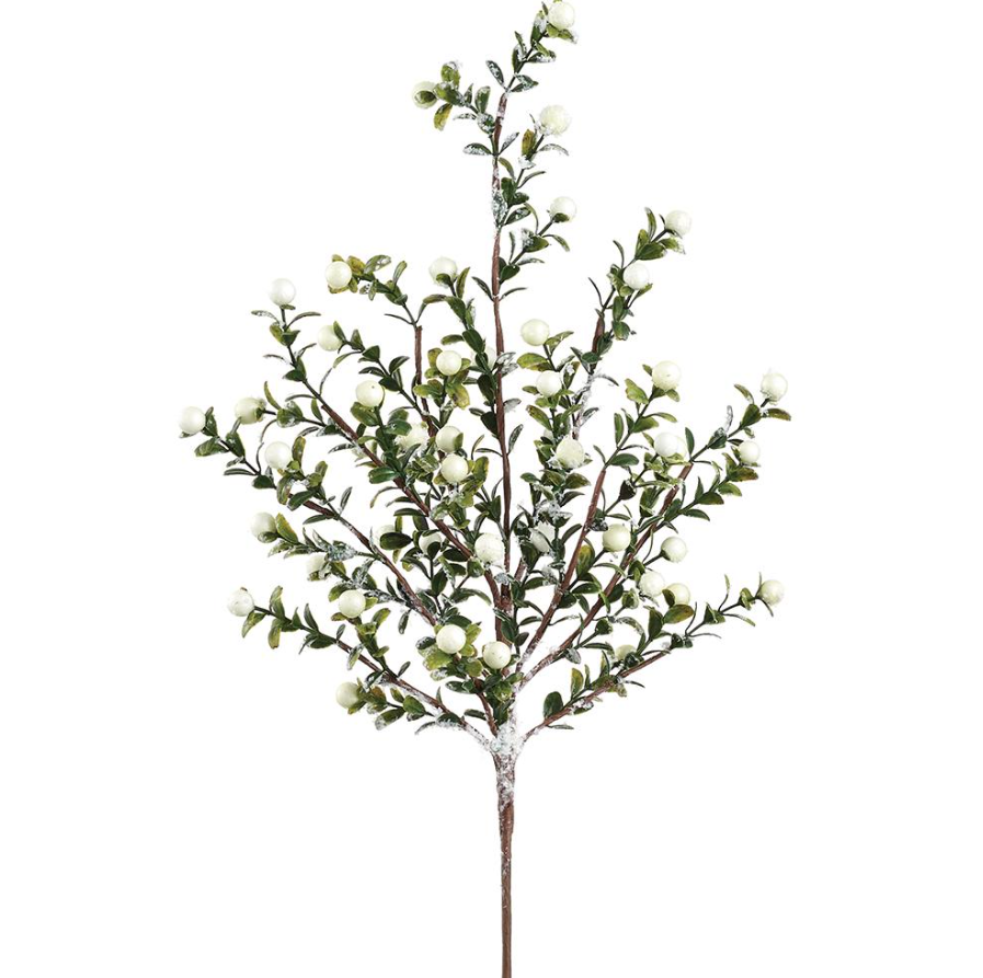 21'' SNOWED BERRY SPRAY WHITE