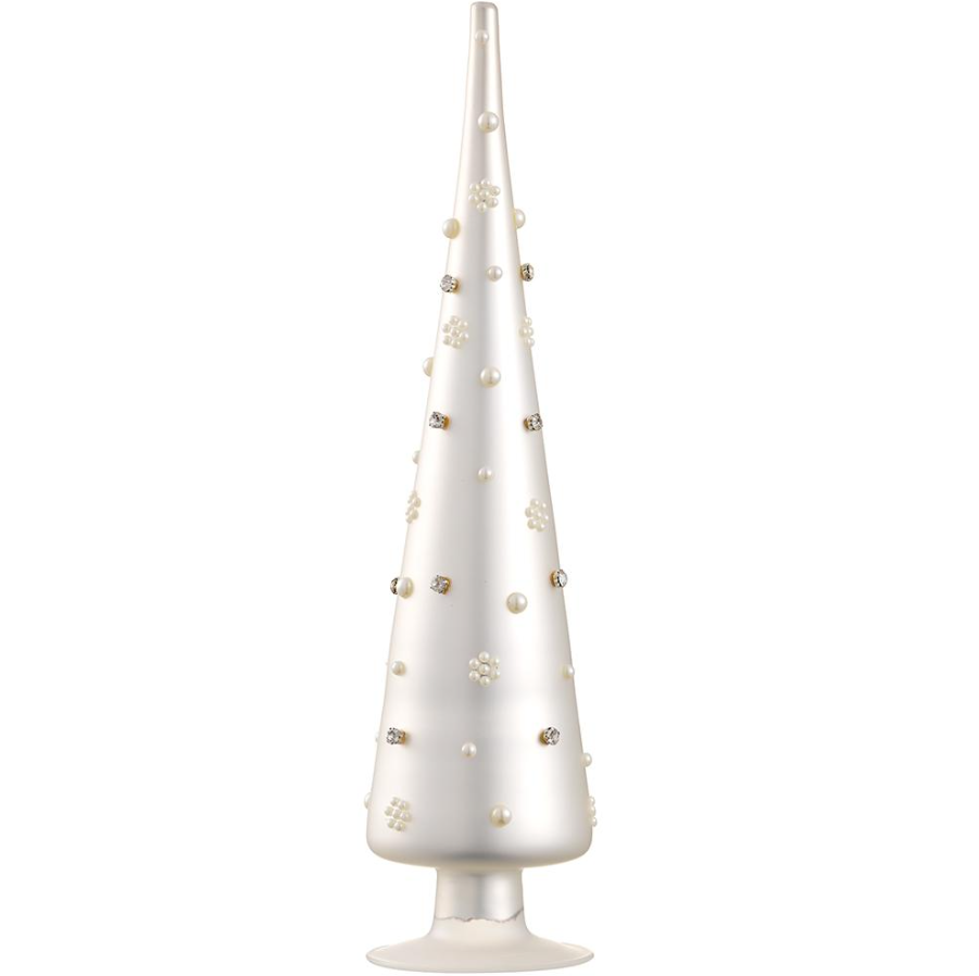 18'' PEARL GLASS FINIAL TABLE TOP TREE