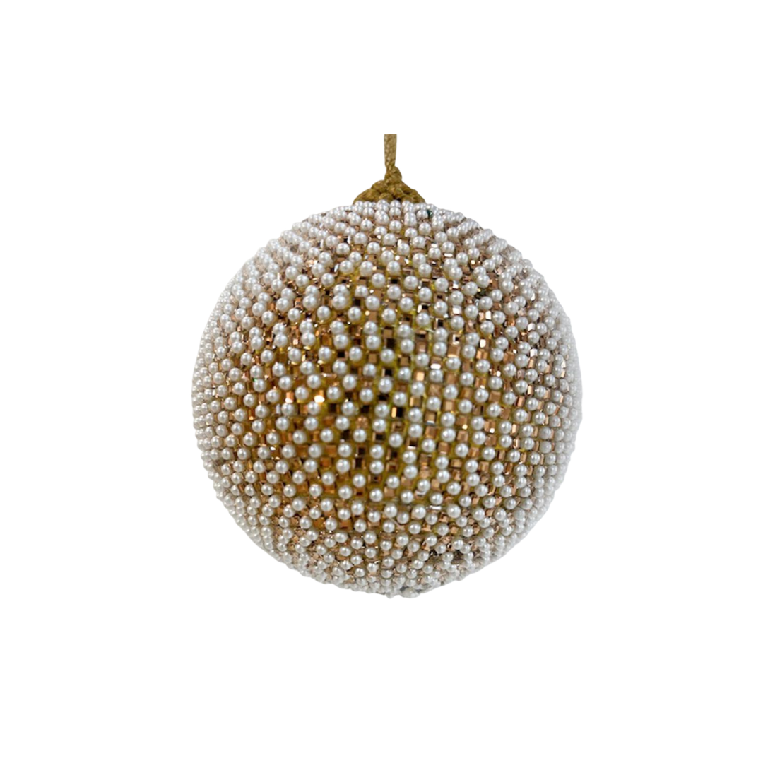 5'' GOLD PEARL BALL ORNAMENT