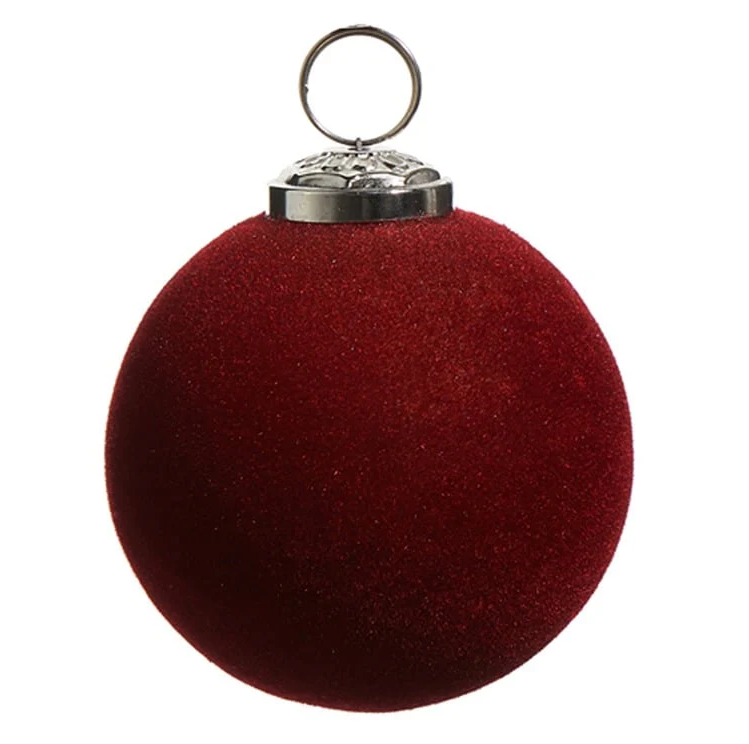 3'' BERRY FLOCKED BALL ORNAMENT