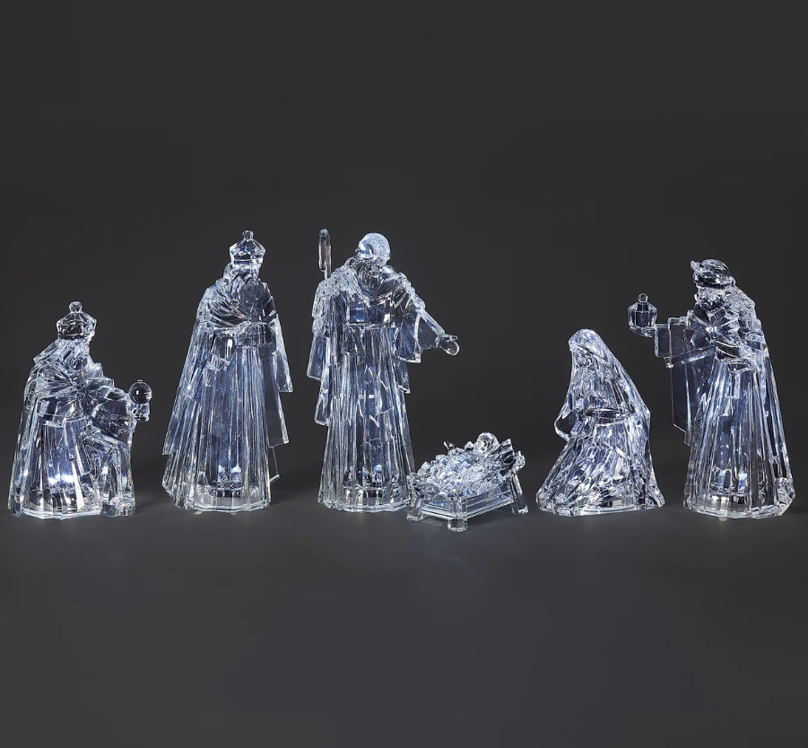 10.7''H LIGHTED LED NATIVITY 6PC SET