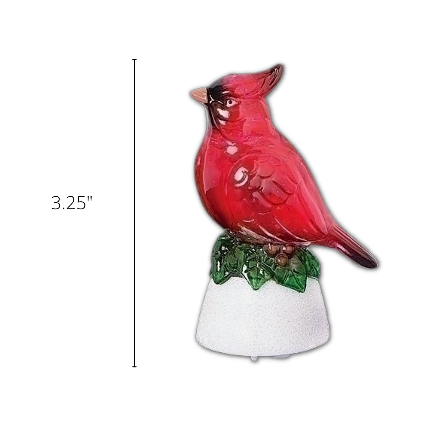3.25H LED CARDINAL GLITTER