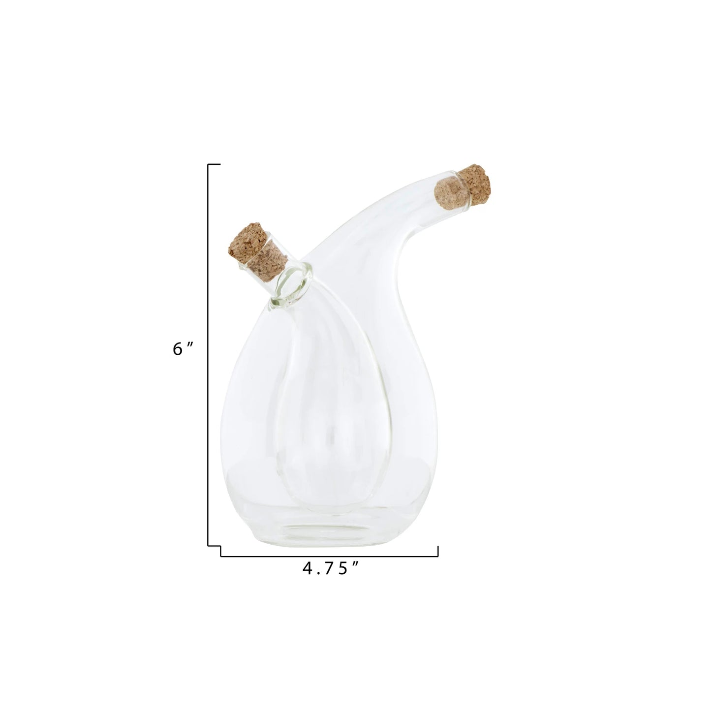 GLASS OIL & VINEGAR CRUET W/CORK