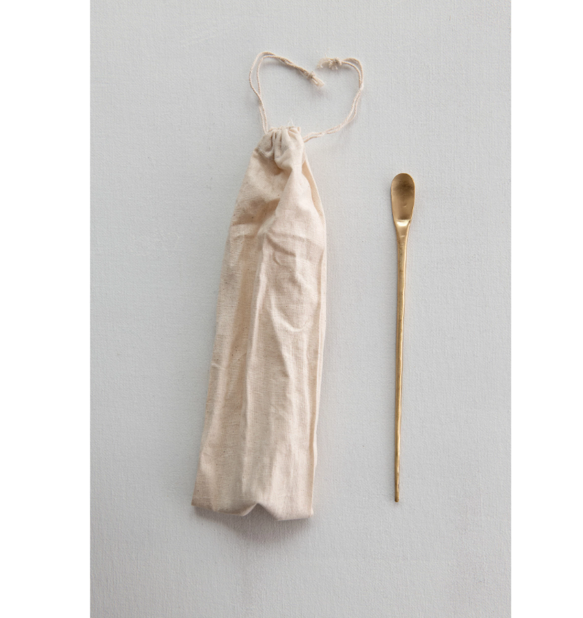 BRASS COCKTAIL SPOON
