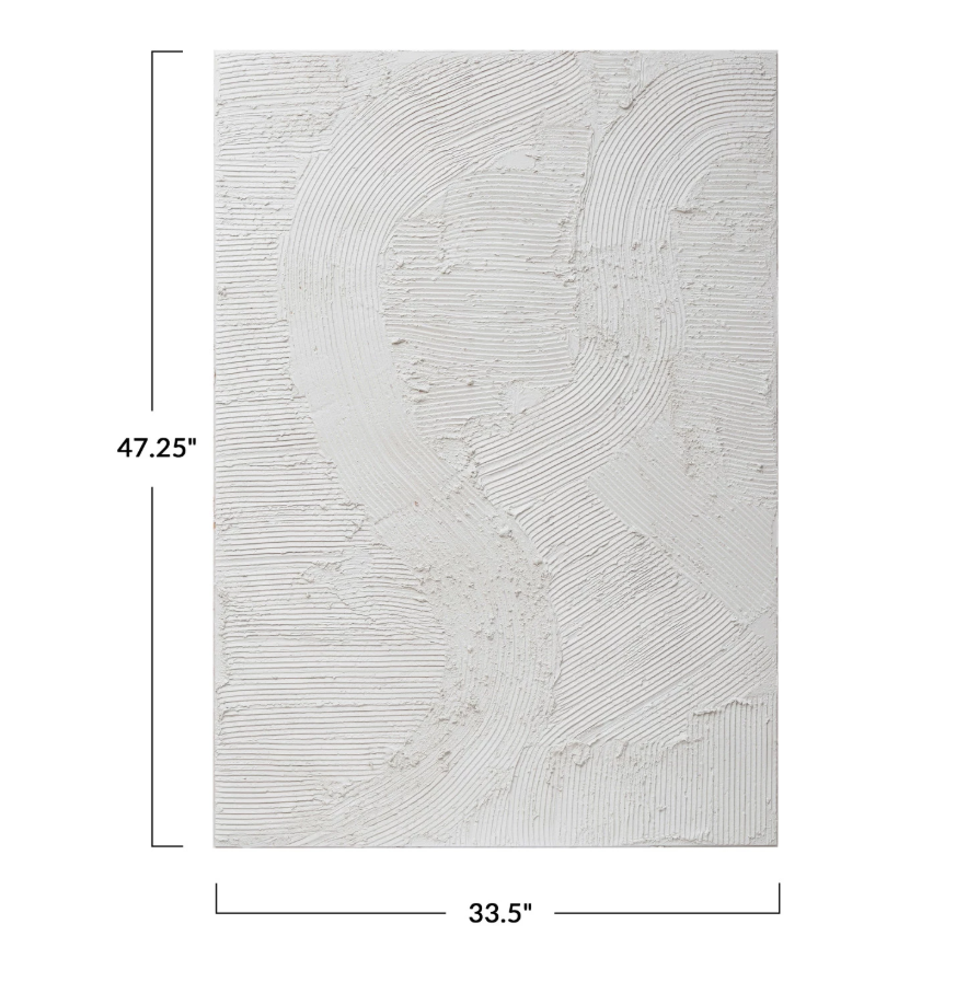 TEXTURED WHITE WALL DECOR