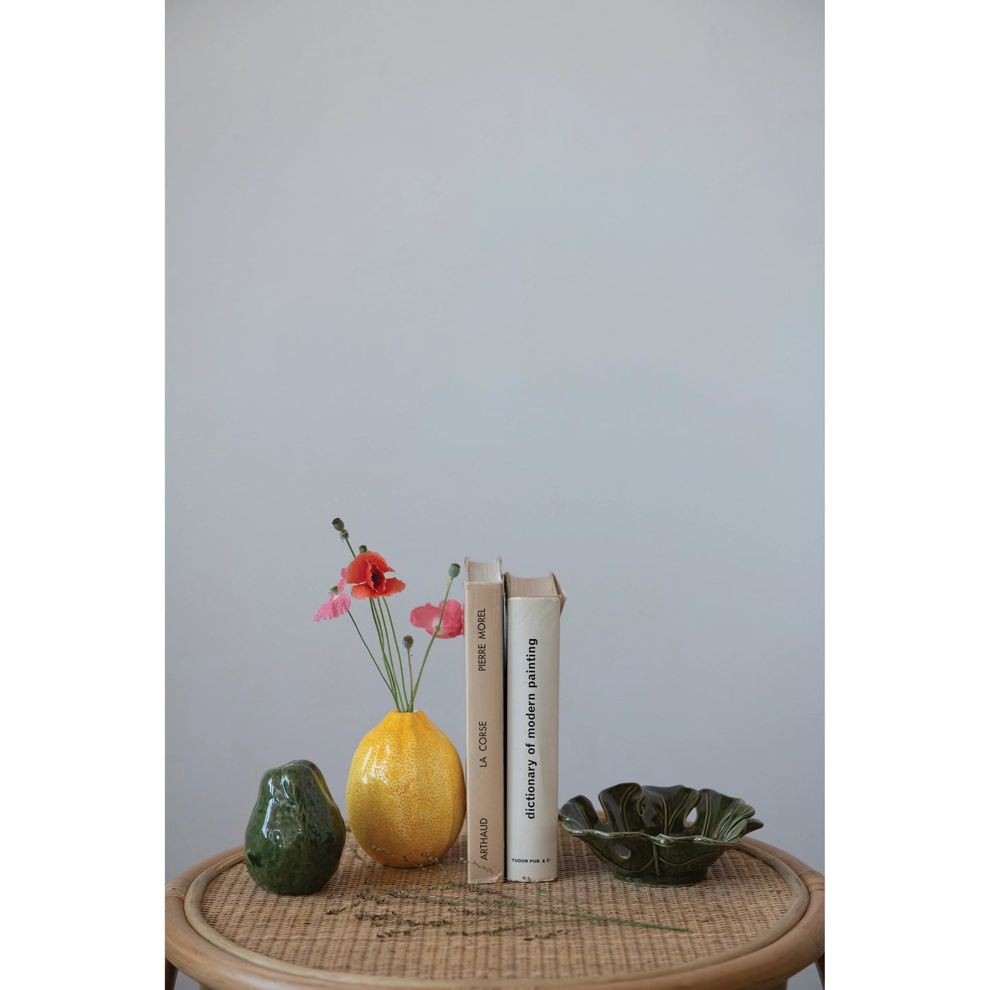 STONEWARE LEAF BOWL GREEN