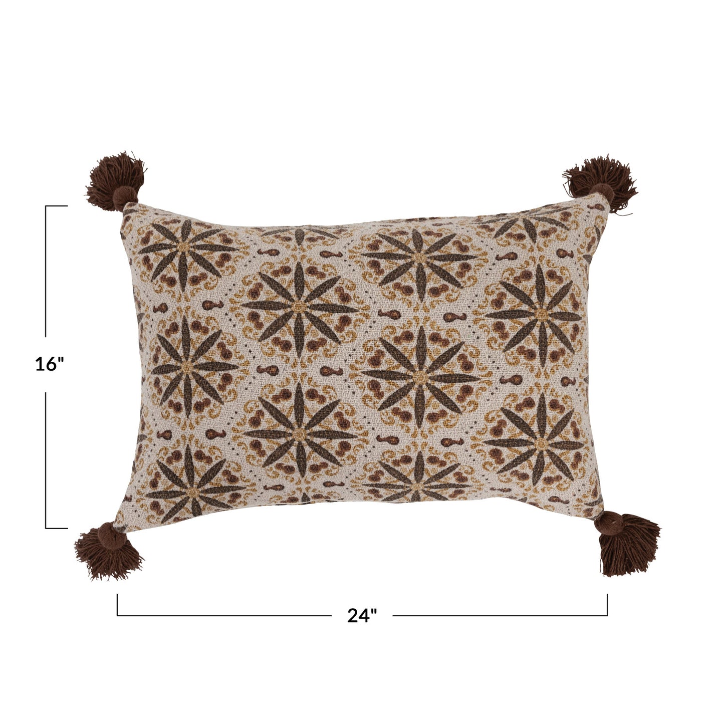 COTTON PILLOW WITH TASSELS