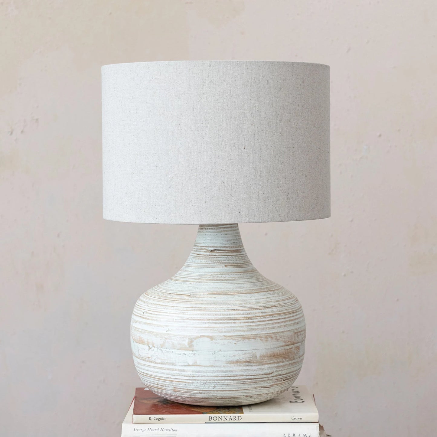 BAMBOO TABLE LAMP 11-1/4"RND X20-1/2"H