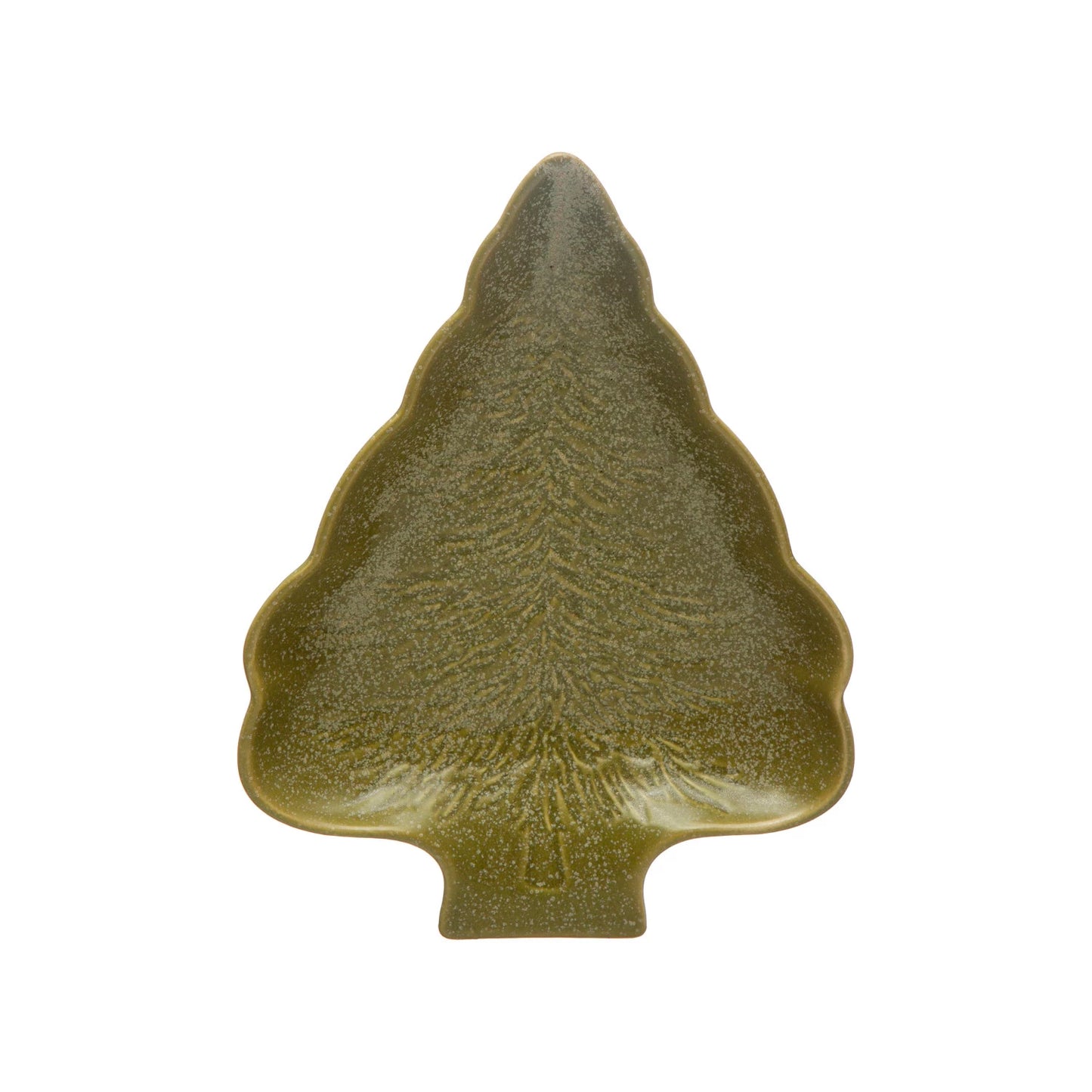 STONEWARE TREE-SHAPED PLATE