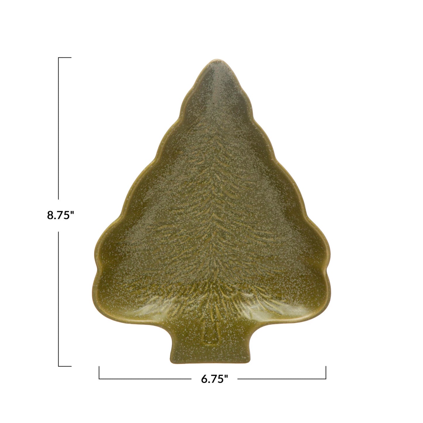 STONEWARE TREE-SHAPED PLATE