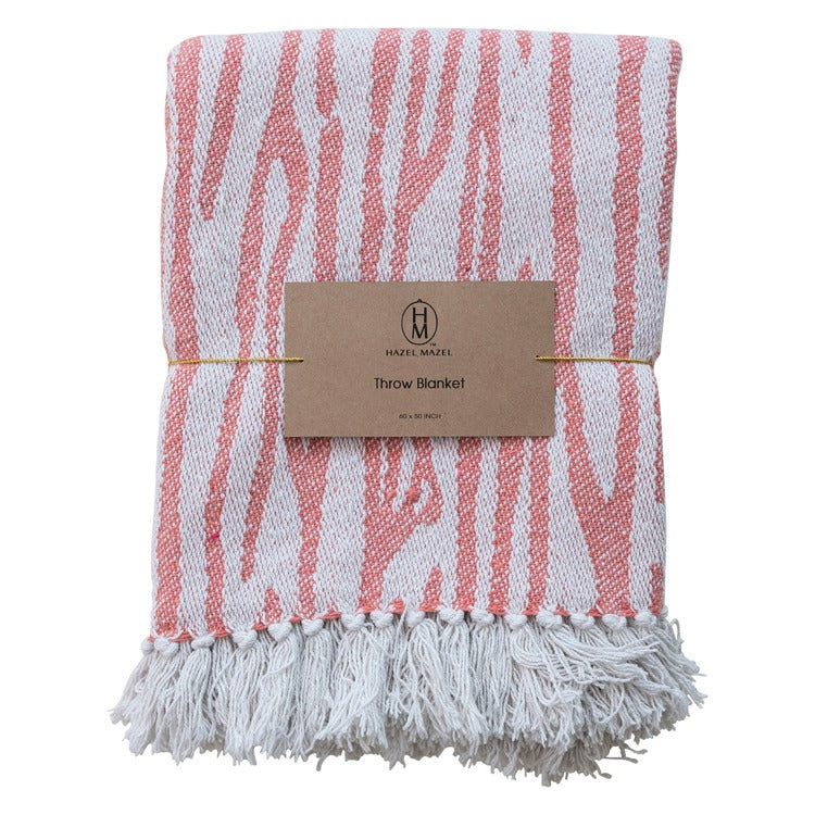 WOVEN COTTON BLEND THROW