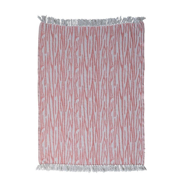 WOVEN COTTON BLEND THROW