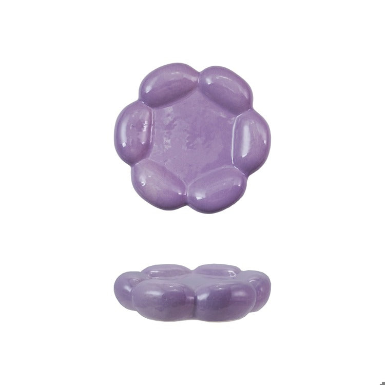 CERAMIC FLOWER SHAPED DISH LAVENDER COLOR