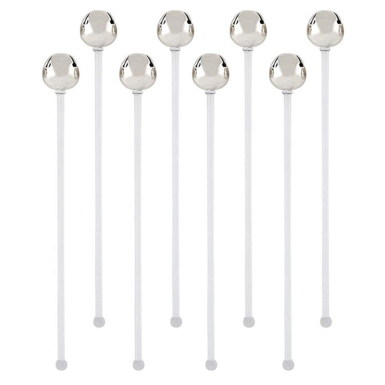 JINGLE BELL STIR STICKS-SILVER
