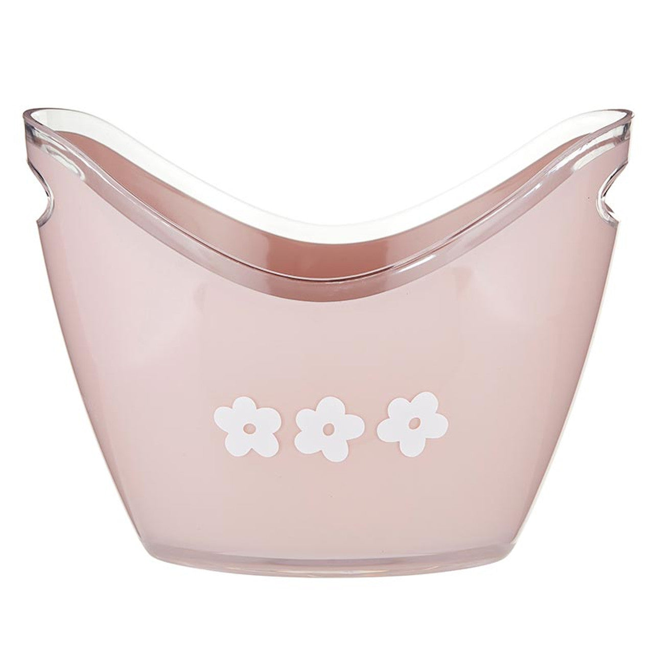 ACRYLIC BEC BUCKET-FLOWERS WHITE
