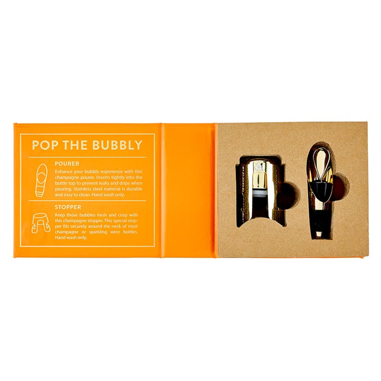 CHAMPAGNE STOPPER+POURER BOOK BOX-PROSECCO