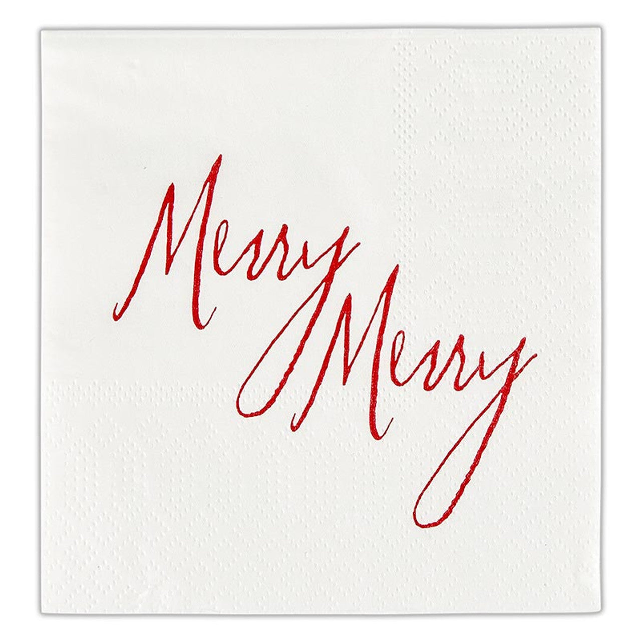 CERAMIC TRY+NAPKIN-MERRY MERRY