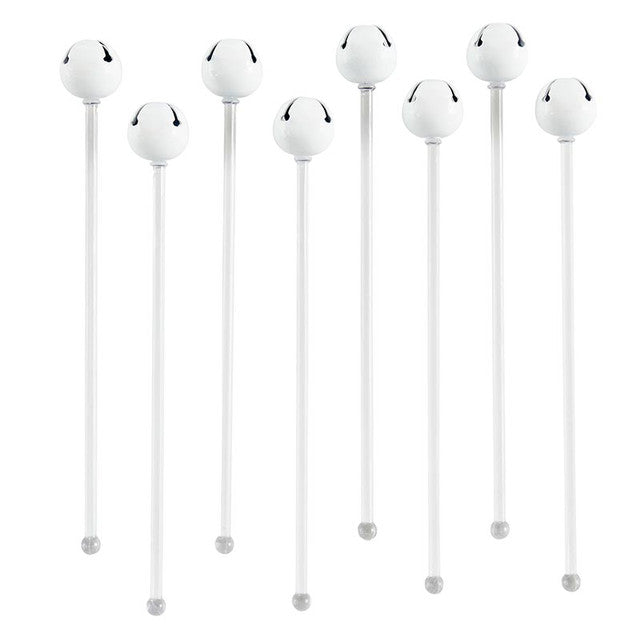 JINGLE BELL STIR STICKS- WHITE