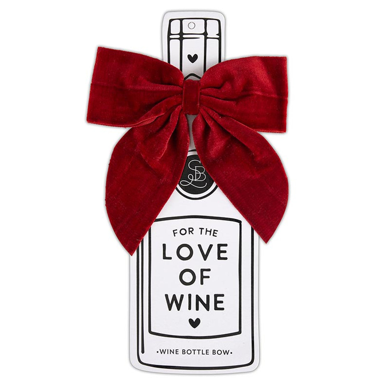 WINE BOTTLE BOW RED
