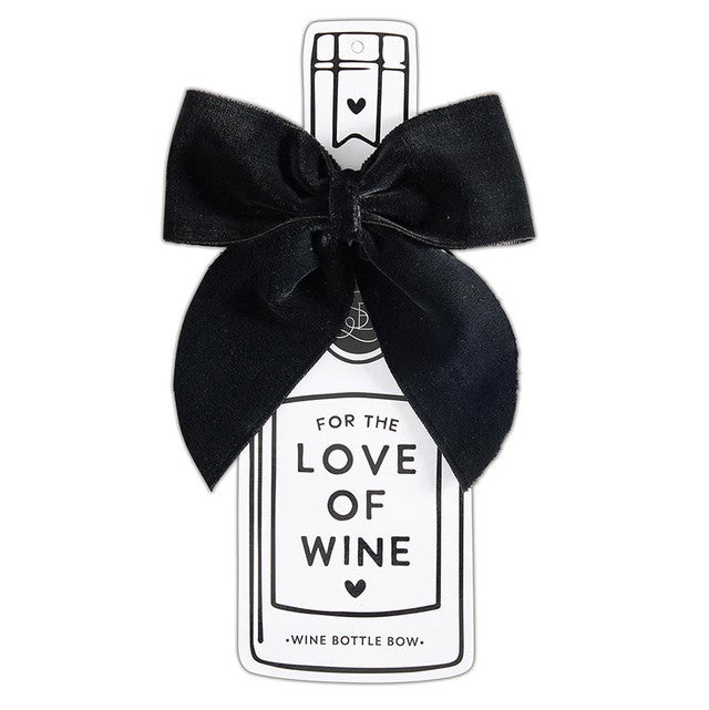 WINE BOTTLE BOW BLACK
