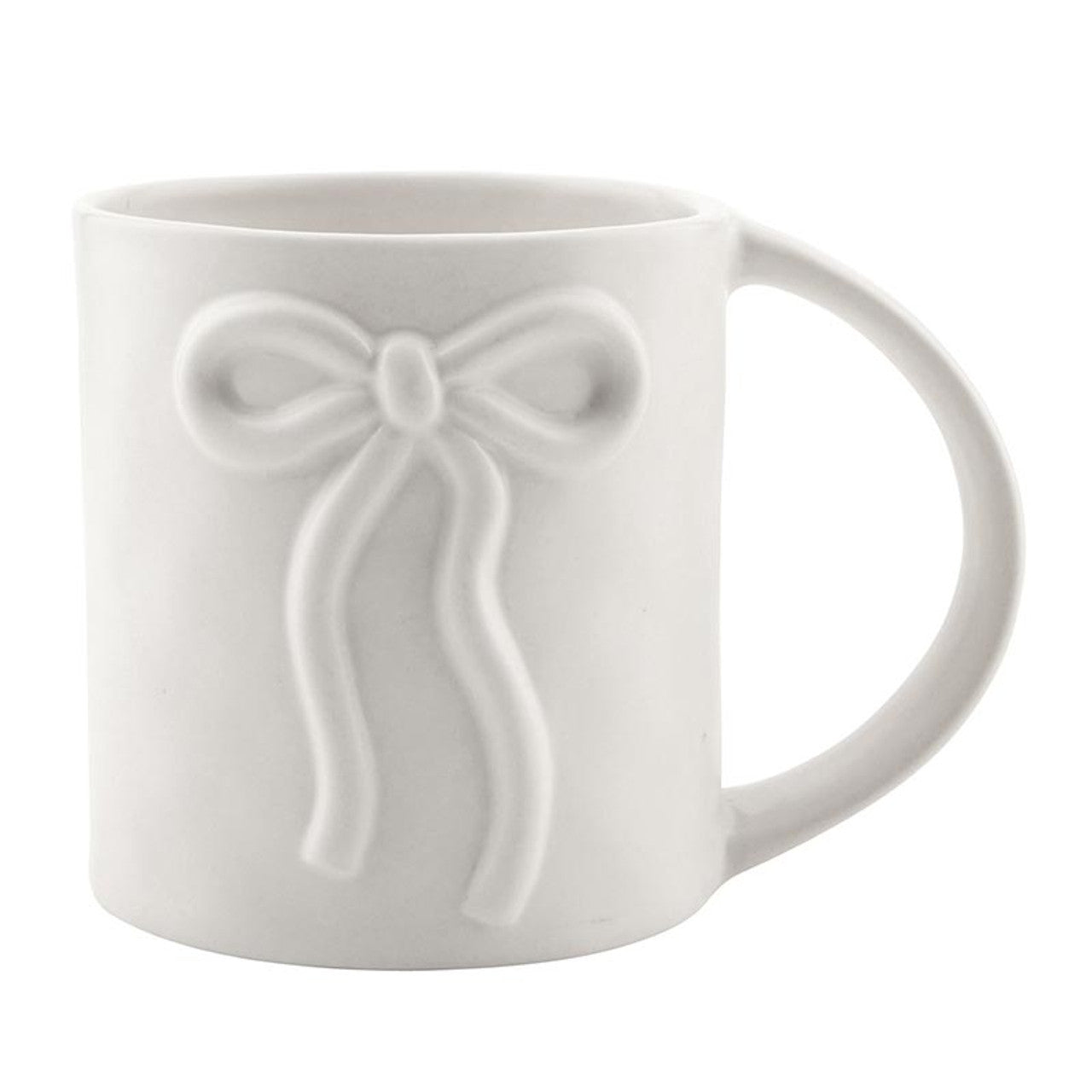 WIDE HANDLE BOW MUG- IVORY