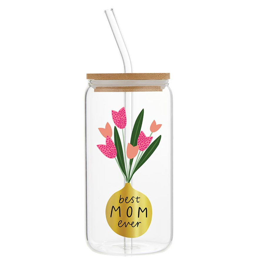 GLASS TUMBLER-BEST MOM EVER
