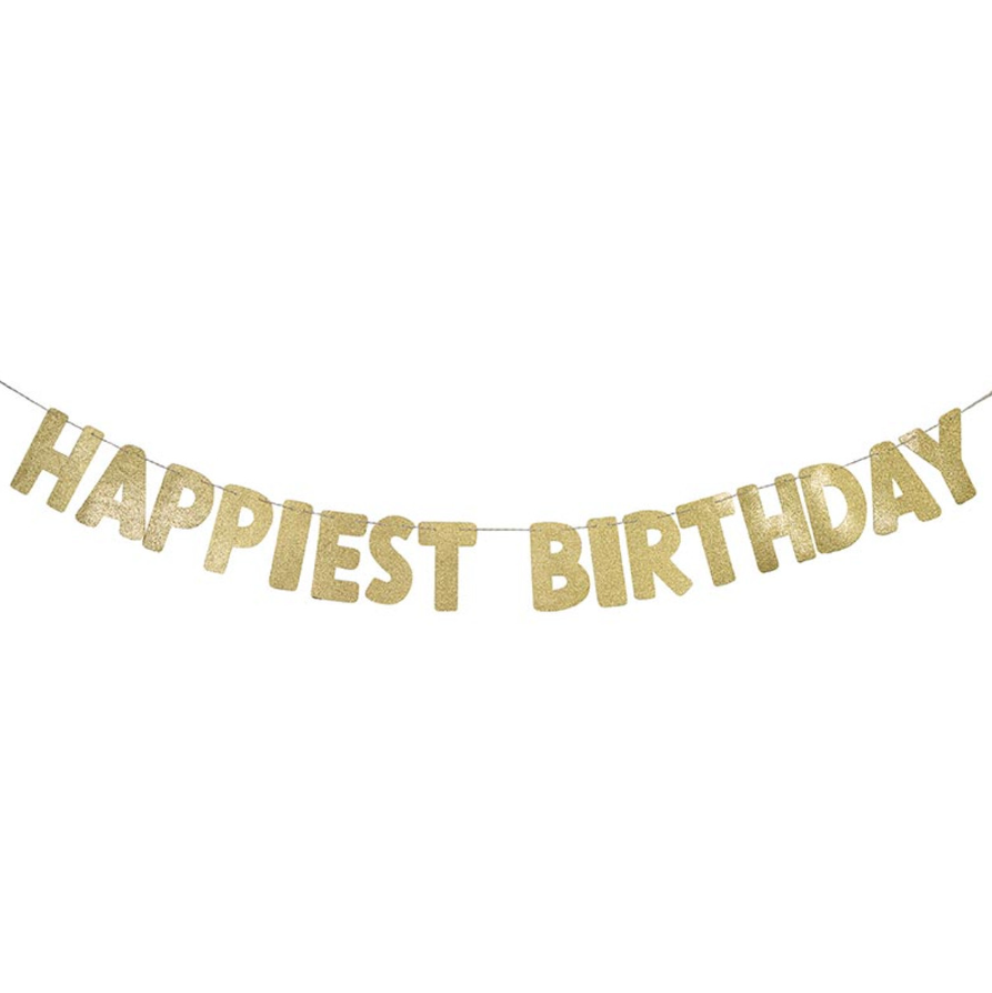 GLITTER GARLAND -HAPPIEST BIRTHDAY