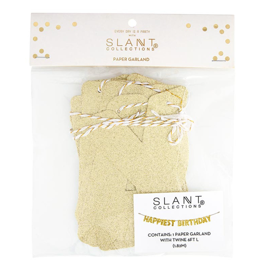 GLITTER GARLAND -HAPPIEST BIRTHDAY