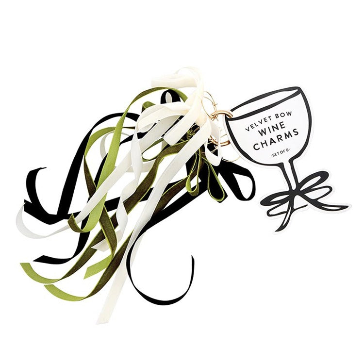 VELVET BOW DRINK MARKERS SET OF 6