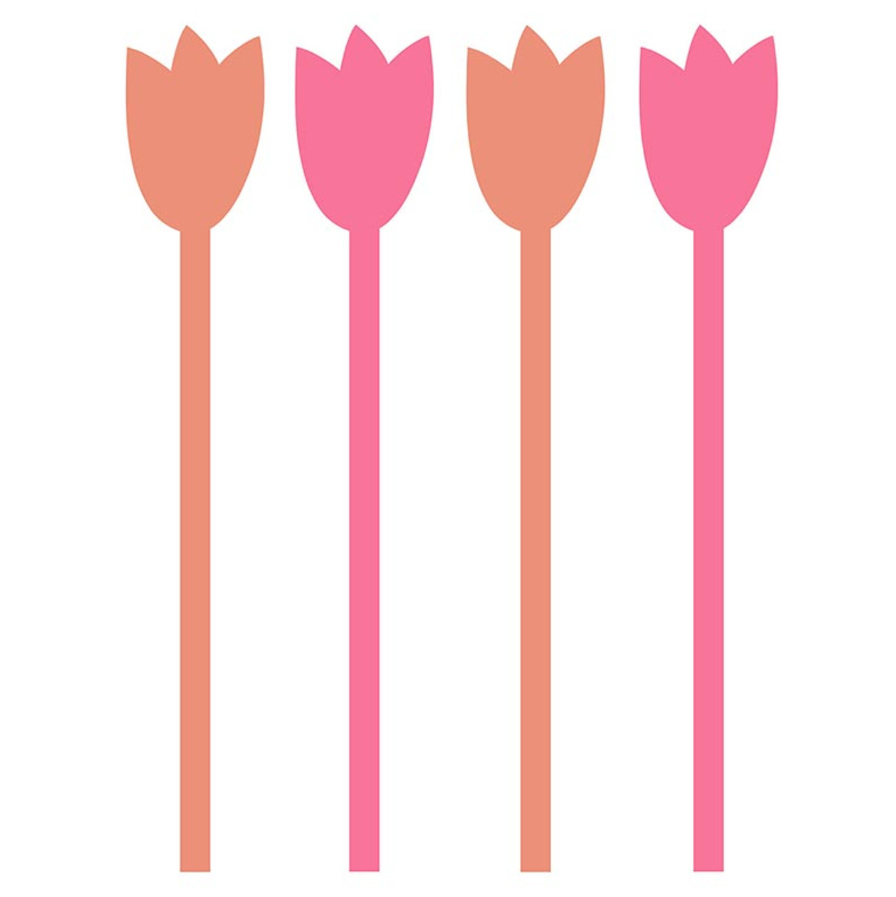 ACRYLIC STIR STICK TULIPS