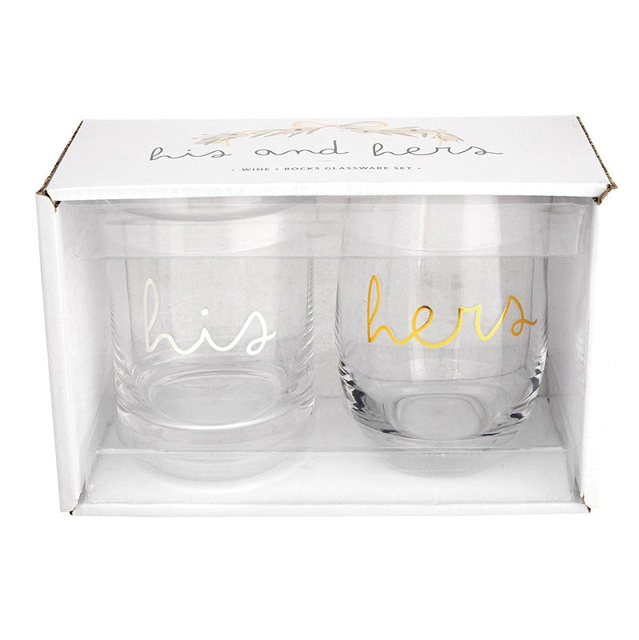 YOURS & MINE WINE GLASS SET