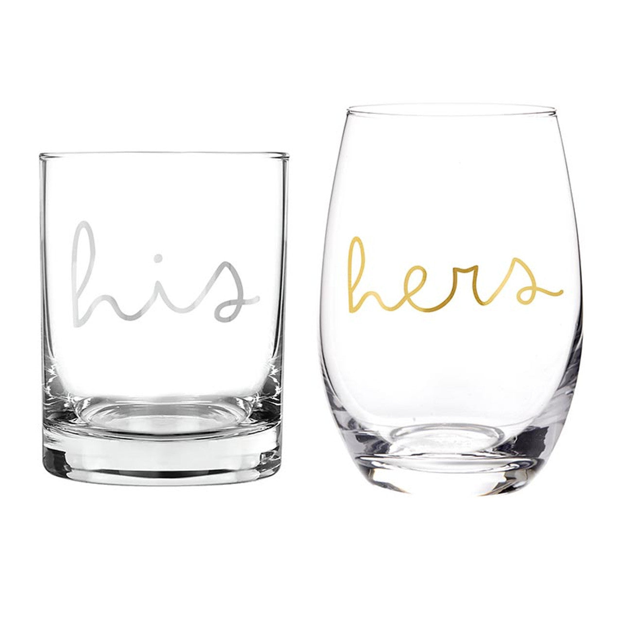 YOURS & MINE WINE GLASS SET