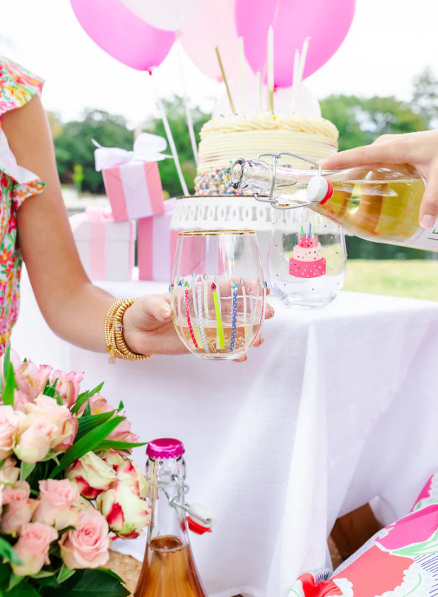 STEMLESS WINE RHINESTONE CANDLE