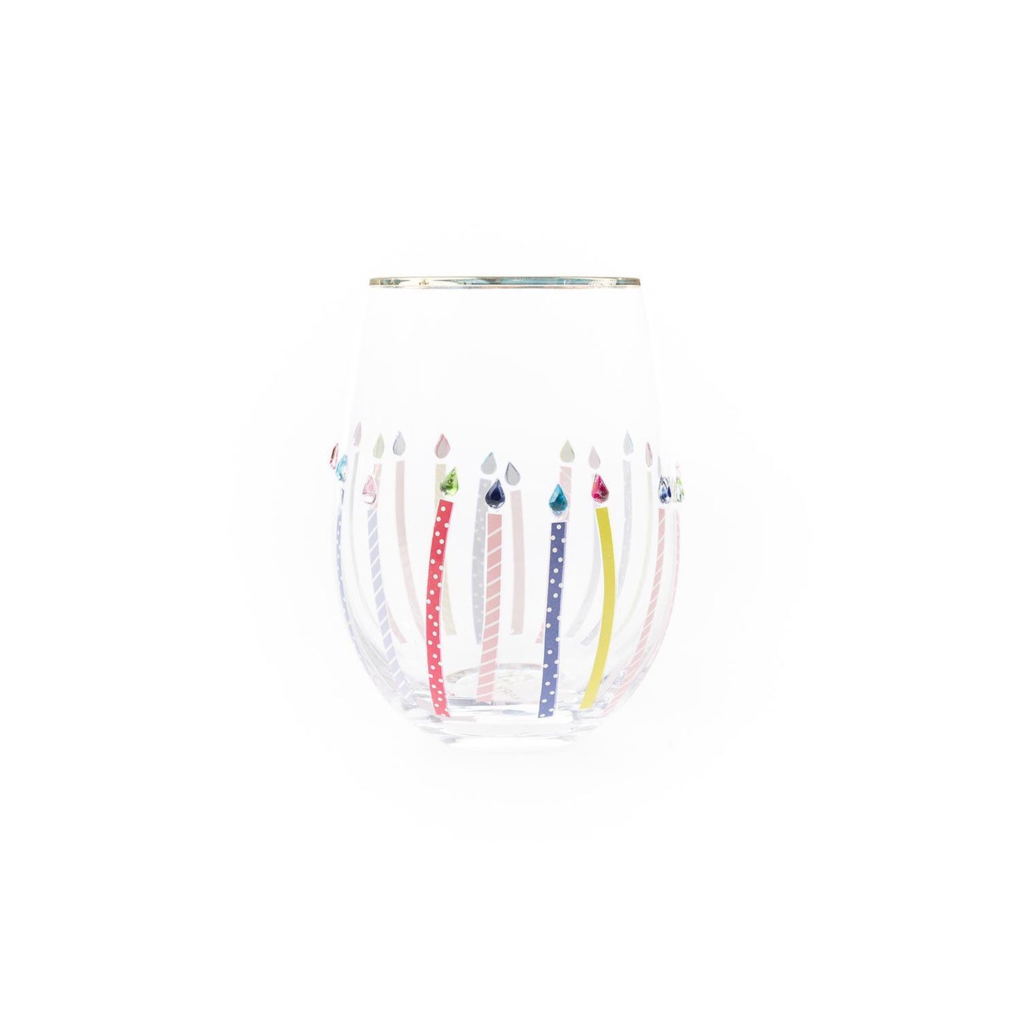 STEMLESS WINE RHINESTONE CANDLE