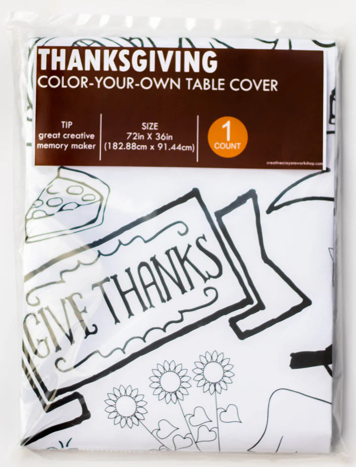 THANKGIVING COLORING TABLECLOTH