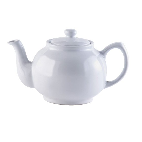 PRICE & KENSINGTON WHITE 6CUP TEAPOT