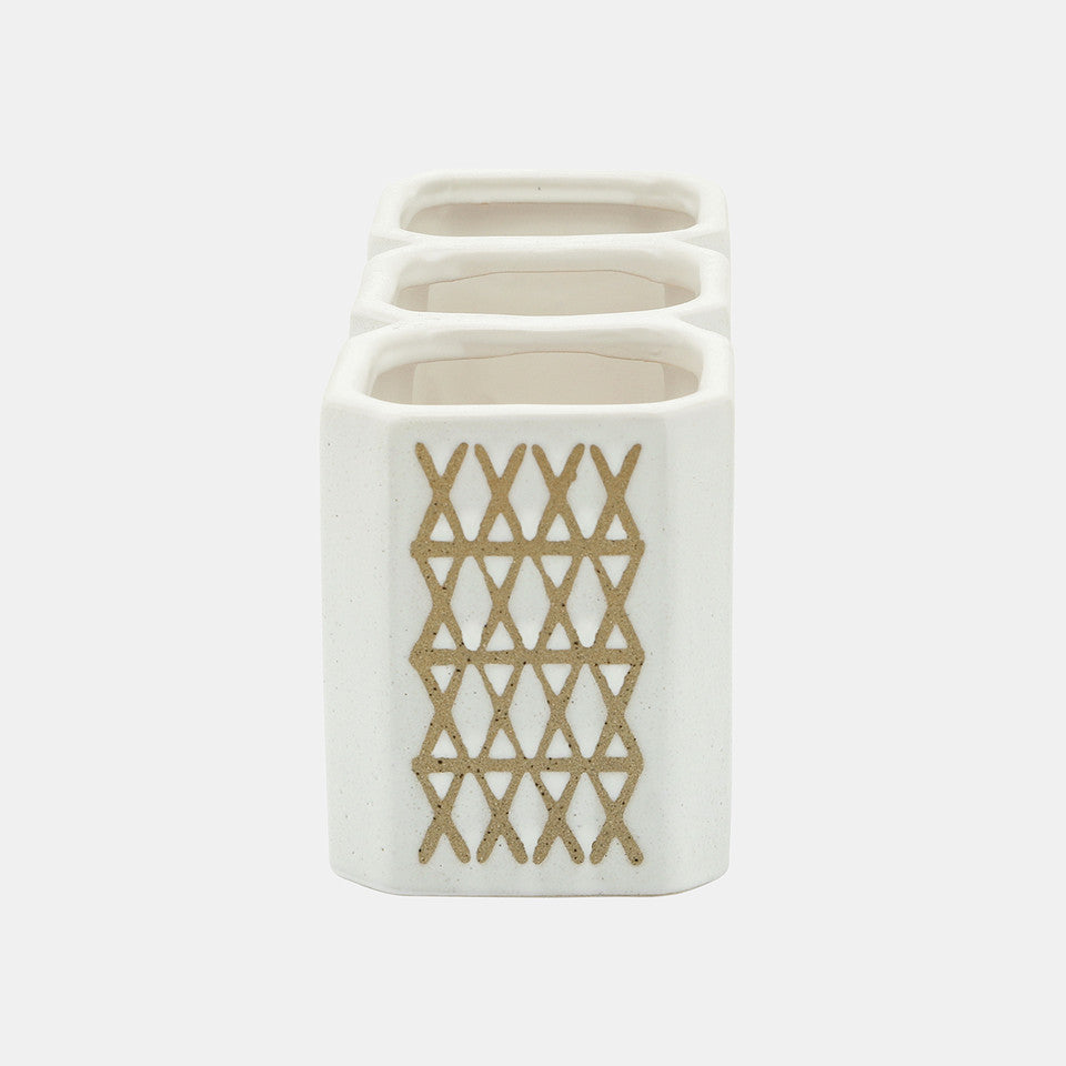 3-CUP X-PEN HOLDER, BEIGE