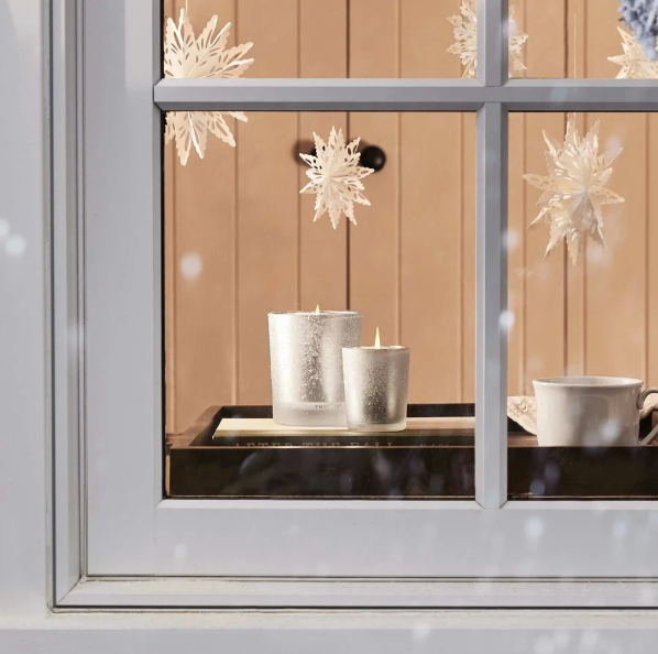 Frasier Fir Flocked Votive Candle 2 oz