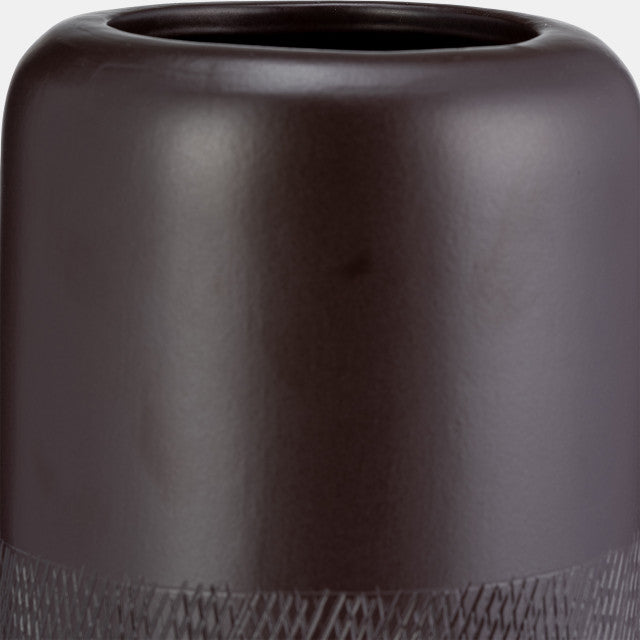 CERAMIC 12" GROOVE VASE JAVA