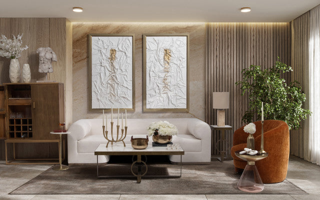 TRAVERTINE PILLAR TABLE LAMP NATURAL